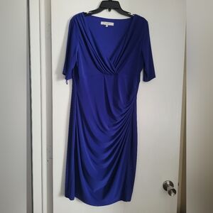 Evan Picone Royal Blue Midi Dress